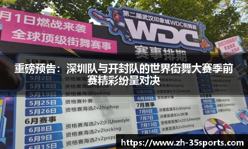 重磅预告:深圳队与开封队的世界街舞大赛季前赛精彩纷呈对决